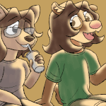 Cammy and Wren sitting and chatting and having sippies together