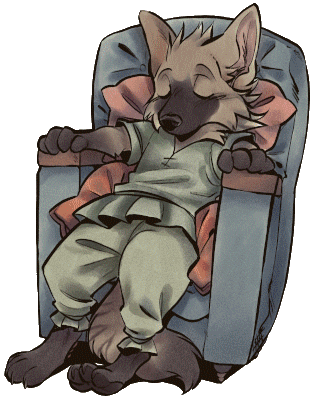 Pinède Kevin fast asleep in an armchair